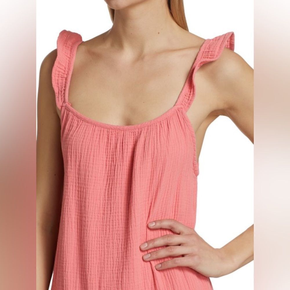 ✨ Drew Anthropologie Waffle Knit Ruffle Sleeve Cropped Tank✨